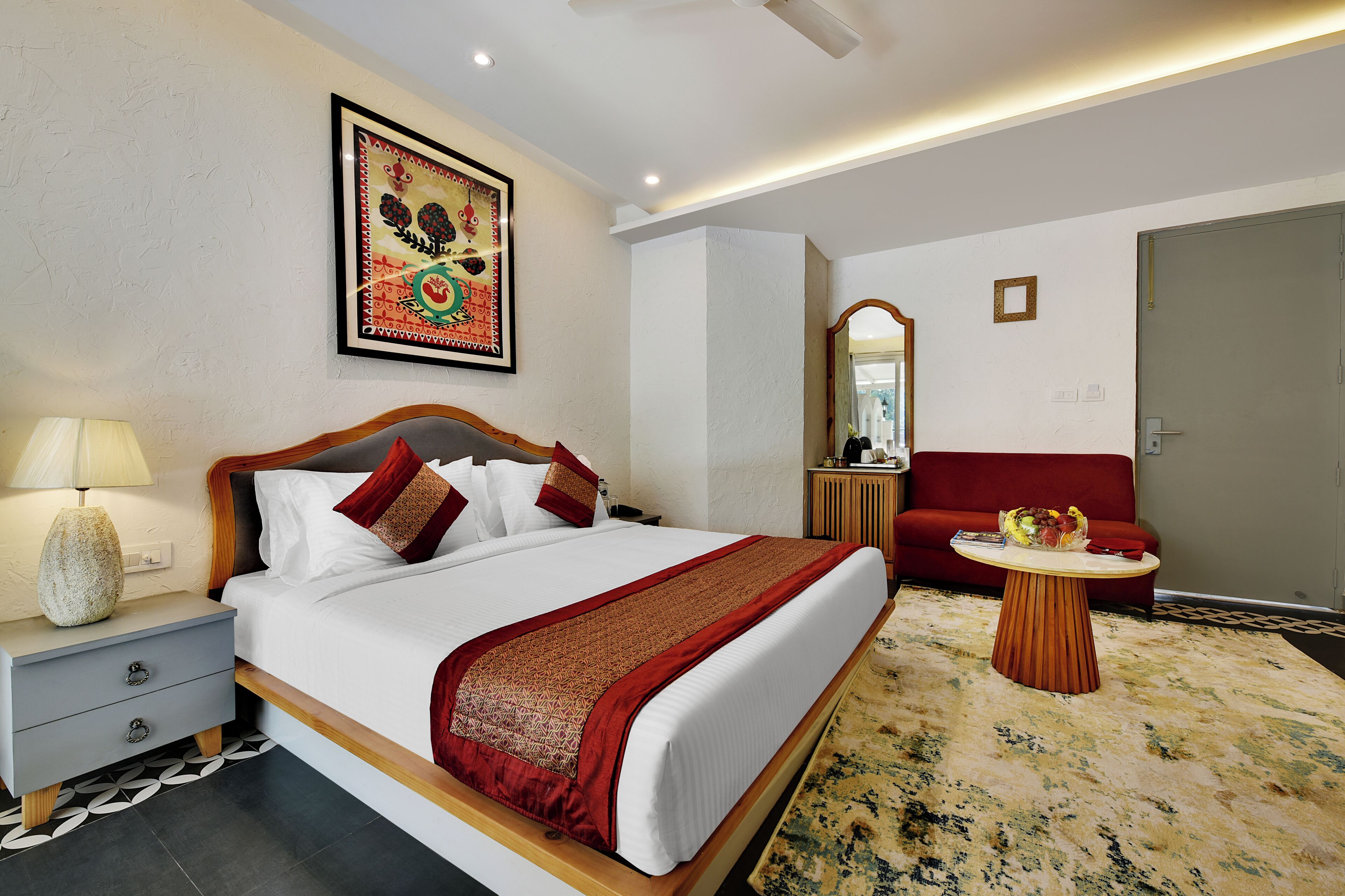 Familjerum - balkong - utsikt mot bergen | Mörkläggningsgardiner, strykjärn/strykbräda och gratis wi-fi