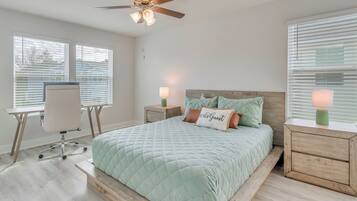 Desk, iron/ironing board, internet, bed sheets