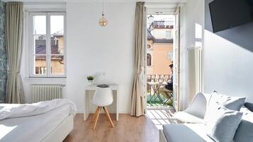 Chambre Double, balcon, vue ville