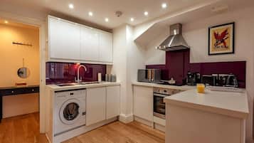 High chair, cleaning supplies