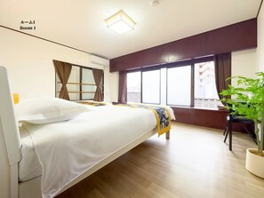 4 habitaciones, escritorio, wifi gratis y ropa de cama 