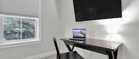 Laptop-friendly table.