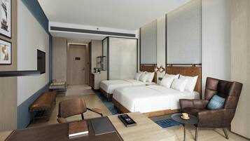 Room, 2 Double Beds, City View