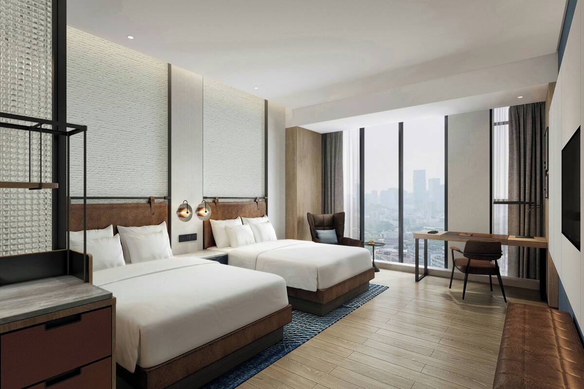 標準客房, 2 張標準雙人床, 城市景觀