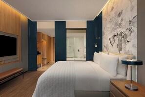 Premium Room, 1 King Bed, Balcony, Pool View | Premium bedding, memory-foam beds, minibar, in-room safe - Le Méridien Dehradun India Resort & Spa (DEHRADUN)