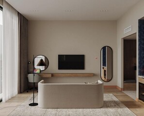 Habitación ejecutiva, 2 camas individuales | Minibar, caja de seguridad en la habitación y escritorio 