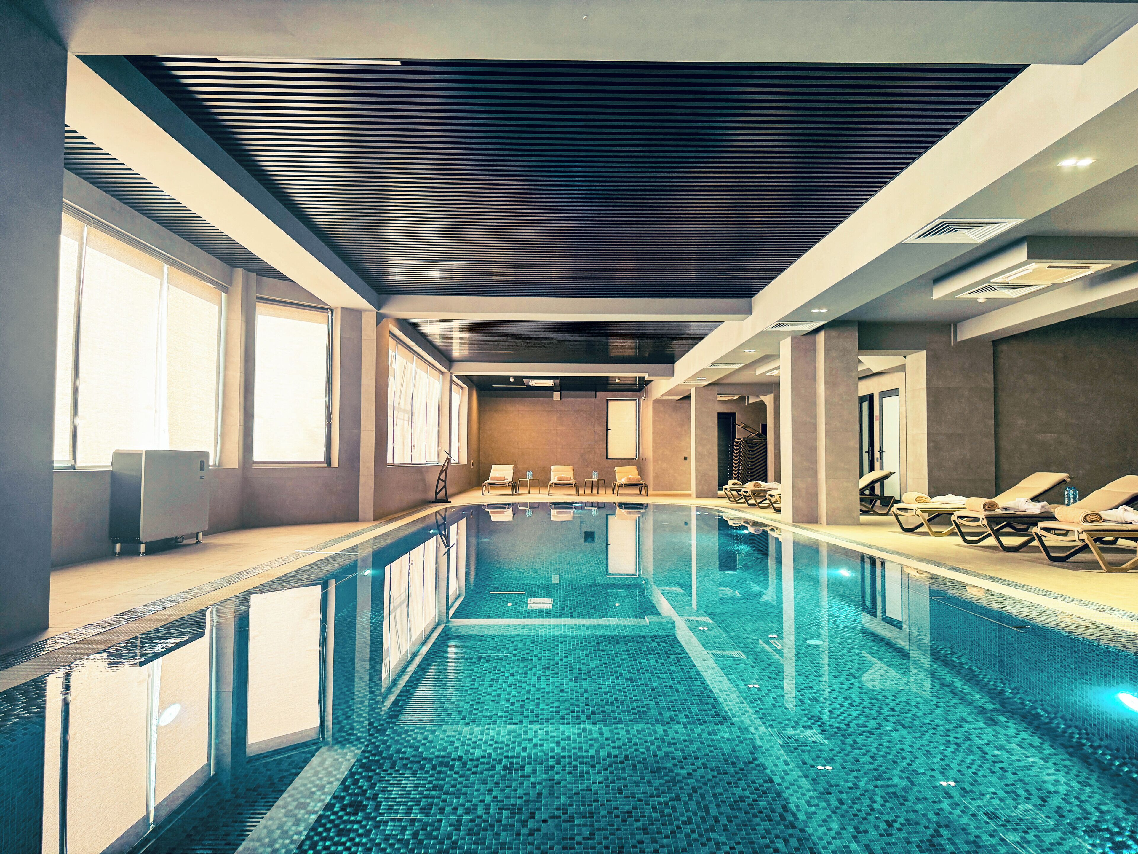 Indoor pool, seasonal outdoor pool
