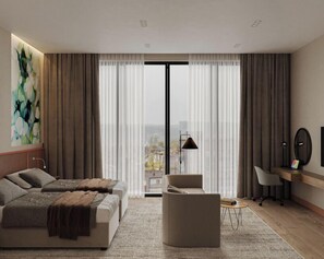 Executive Room, 2 Katil Bujang (Single) | Bar mini, peti besi dalam bilik, meja, ruang kerja komputer riba 