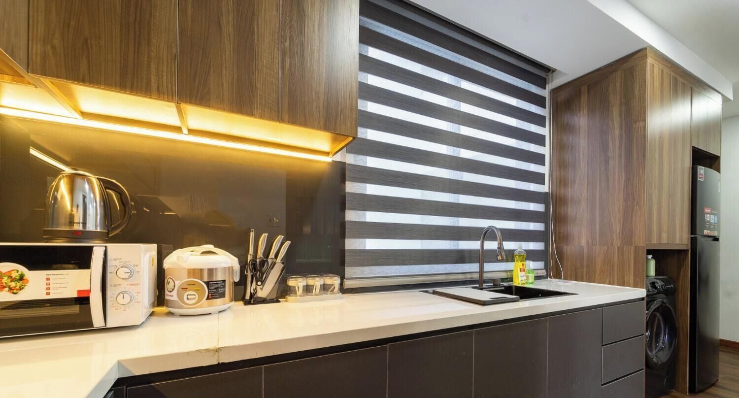 Appartement, 2 slaapkamers | Privékeuken | Een koelkast, een microgolfoven, een kookplaat, een rijstkoker