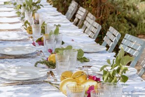 Outdoor banquet area - Essentia Vendicari - exclusive villa with pool (Noto)