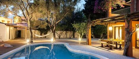 A heated pool