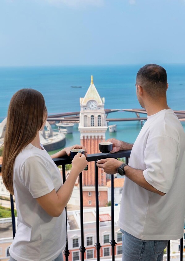基础公寓, 阳台, 海滩景观 | 住宿场地