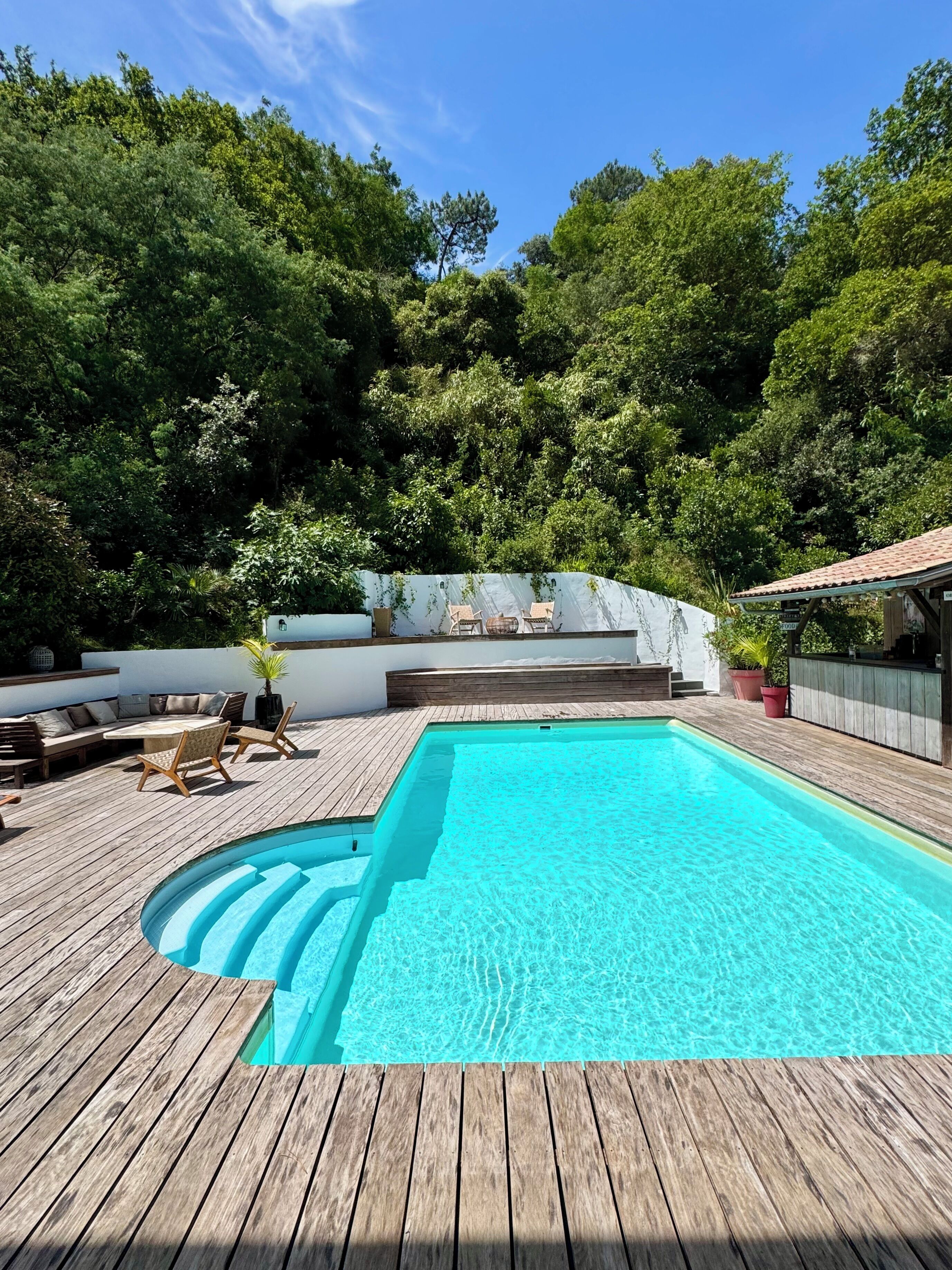 A heated pool