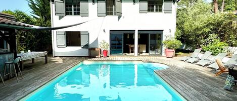 A heated pool