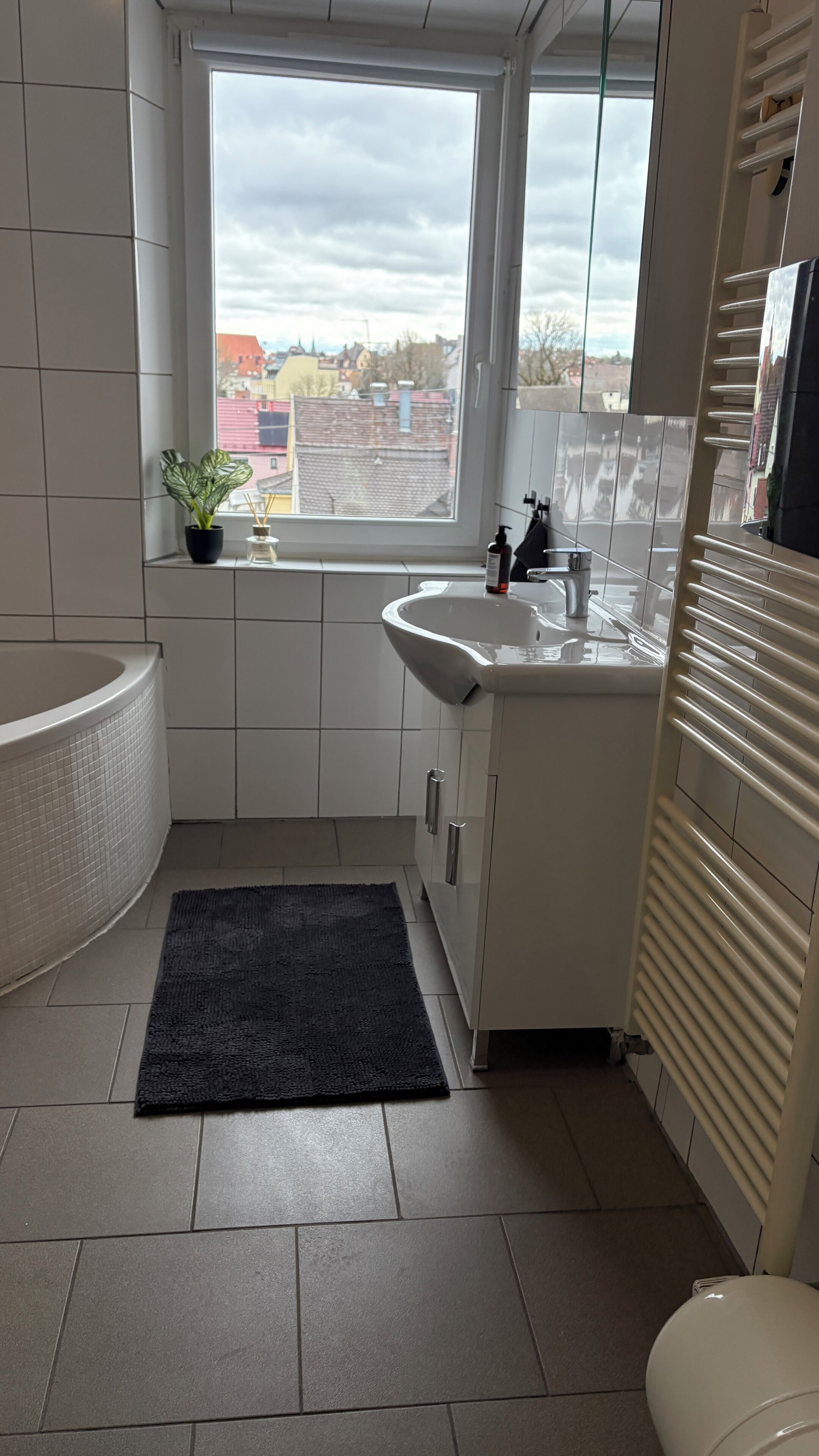 Baignoire à jets, sèche-cheveux, serviettes fournies, papier toilette