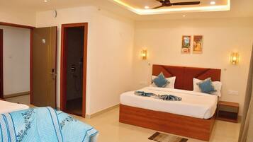 Ropa de cama hipoalergénica, escritorio y sistema de insonorización