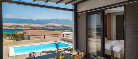 Sylva Holiday Home 6 with pool | Terrace/patio