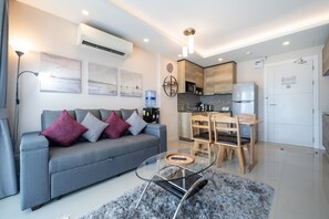 Apartment, Pool View | Living area - Tropical Poo View 1 BR Apt Babylon M206 (Rawai)