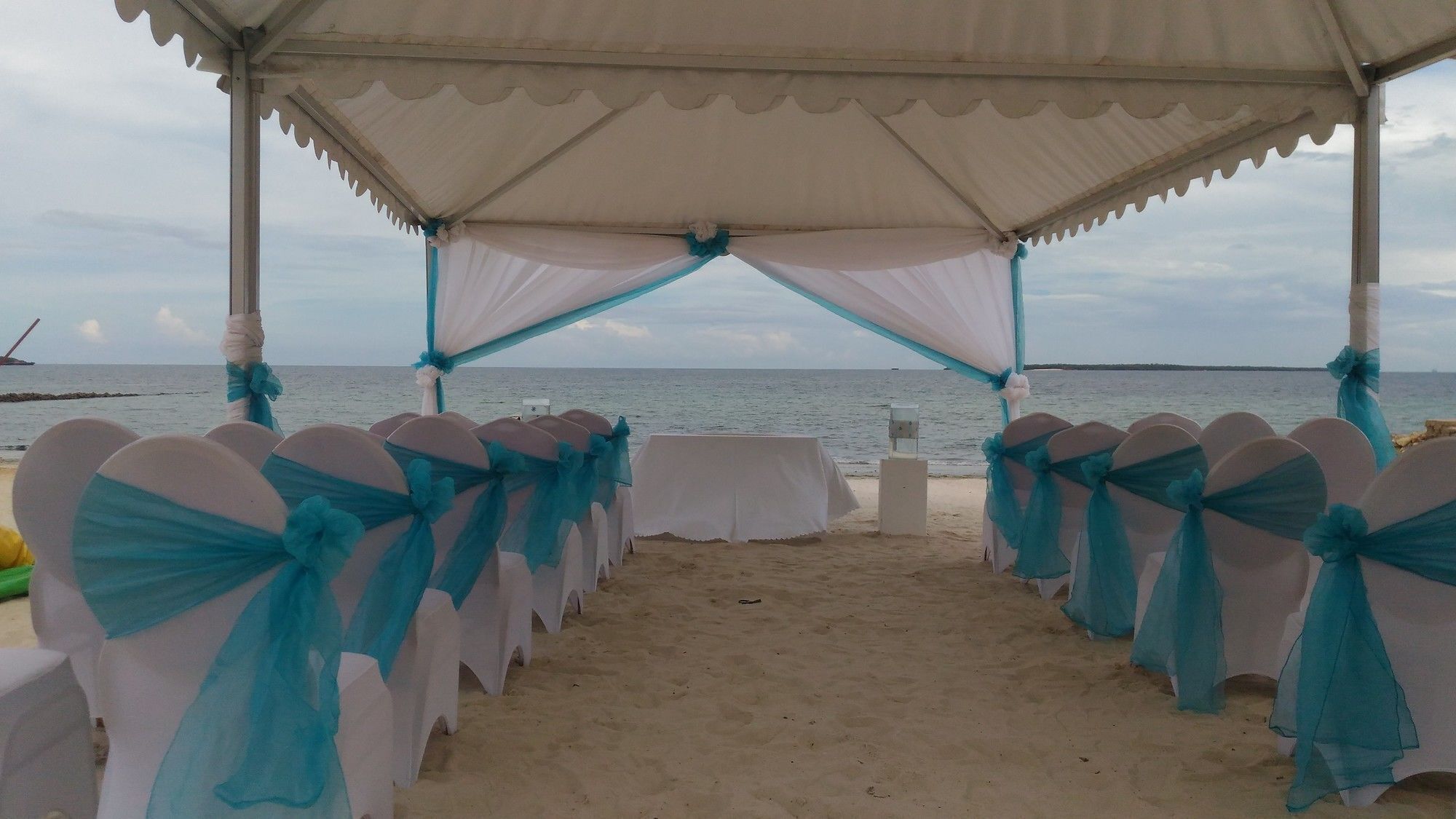 Outdoor banquet area