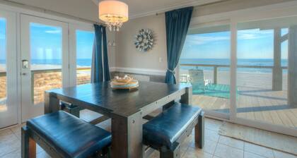 Experience coastal bliss at Just Beachy, a 4-bedroom oceanfront retreat in Oak Island.