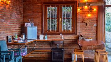 Tremannsrom, fjellutsikt | Spiseområde