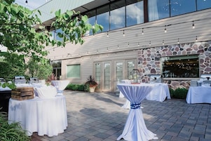 Outdoor banquet area