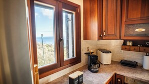 Fridge, oven, stovetop, dishwasher - Panoramic Sea View Villa in Ermoupoli Modern 2BD with Outdoor BBQ & Terrace (Ermoupoli)