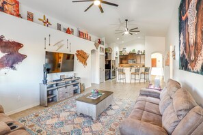 House (3 Bedrooms) | Front of property - Fire Pit, Pets Welcome: Home 4 Mi to Dtwn Carlsbad (Carlsbad)