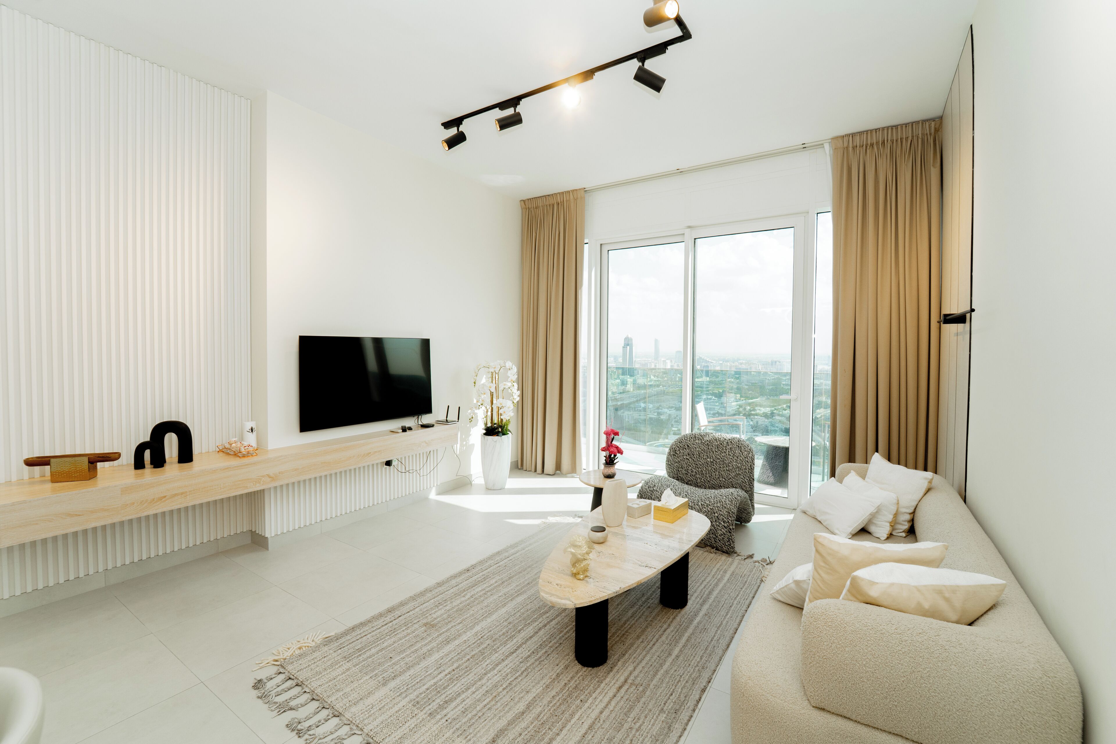 Smart TV, DVD player, music library, stereo