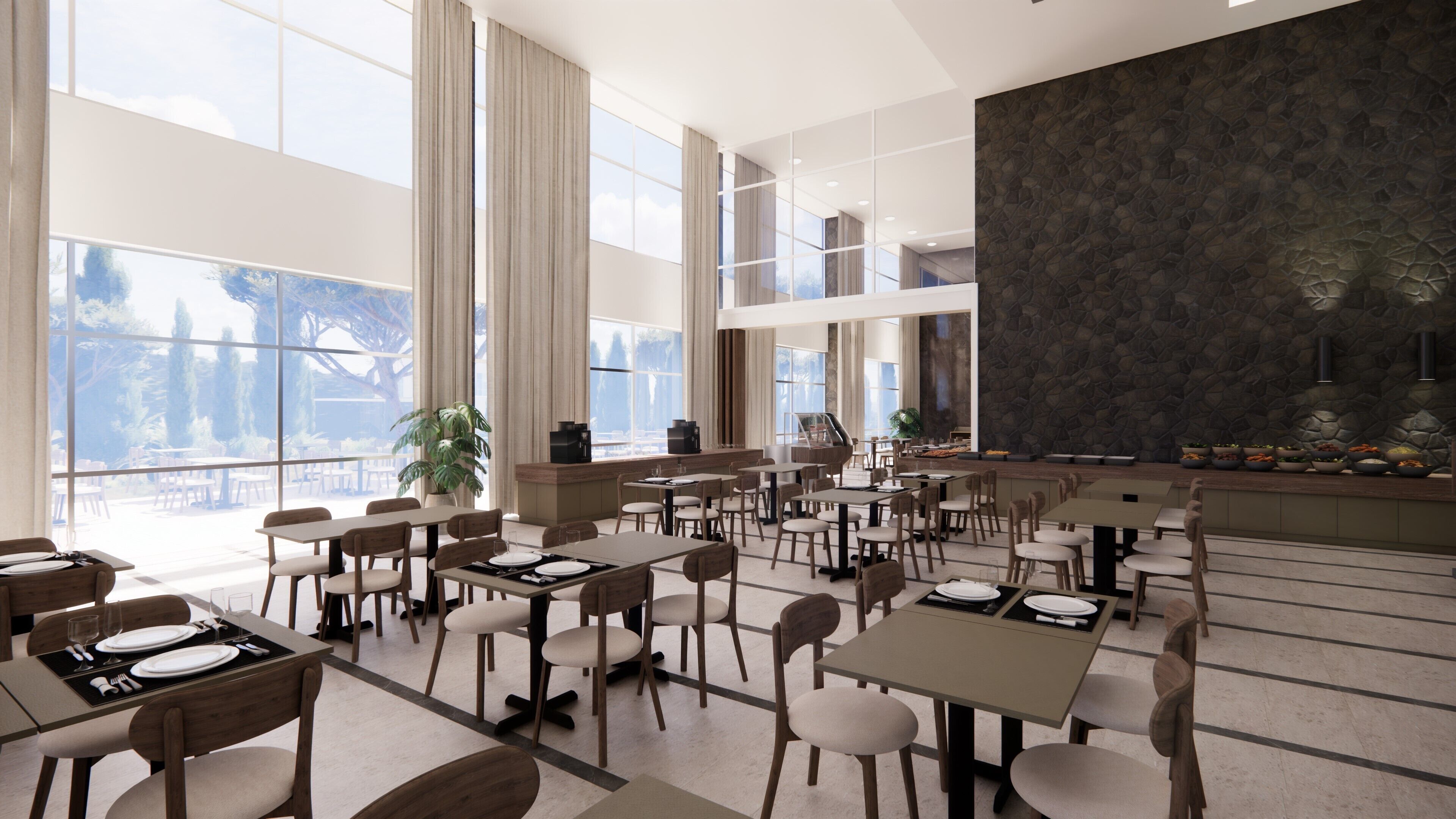 2 Restaurants, Frühstück