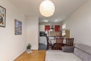 Family Apartment, 2 Bedrooms, Balcony (Pool Apt 2 - Novi Vinodolski (Sea) | Living area | Flat-screen TV - Pool Apartments Novi Vinodolski (Novi Vinodolski)