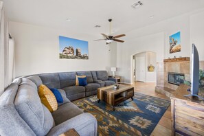 House, 4 Bedrooms | Living area - Casa Selecta - Pool, Hot Tub & Desert Skies 4 Bedroom Home (Yucca Valley)