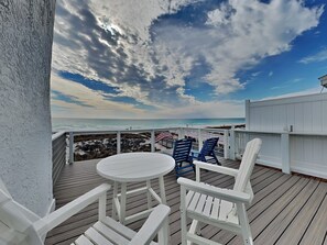 Terrace/patio - Tiki Tango Hideaway | Pet-Friendly Gulf Front Townhome, Spectacular Views (Panama City Beach)