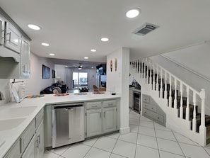 Fridge, microwave, oven, stovetop - Tiki Tango Hideaway | Pet-Friendly Gulf Front Townhome, Spectacular Views (Panama City Beach)