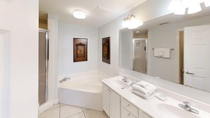 Hair dryer, towels - Beachfront Charm w/ Master on Gulf 2-BR w/ Free Golf Everyday! (Panama City Beach)