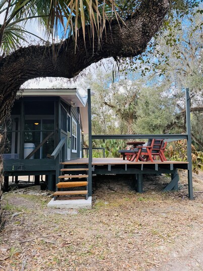 Peace on the River with deer