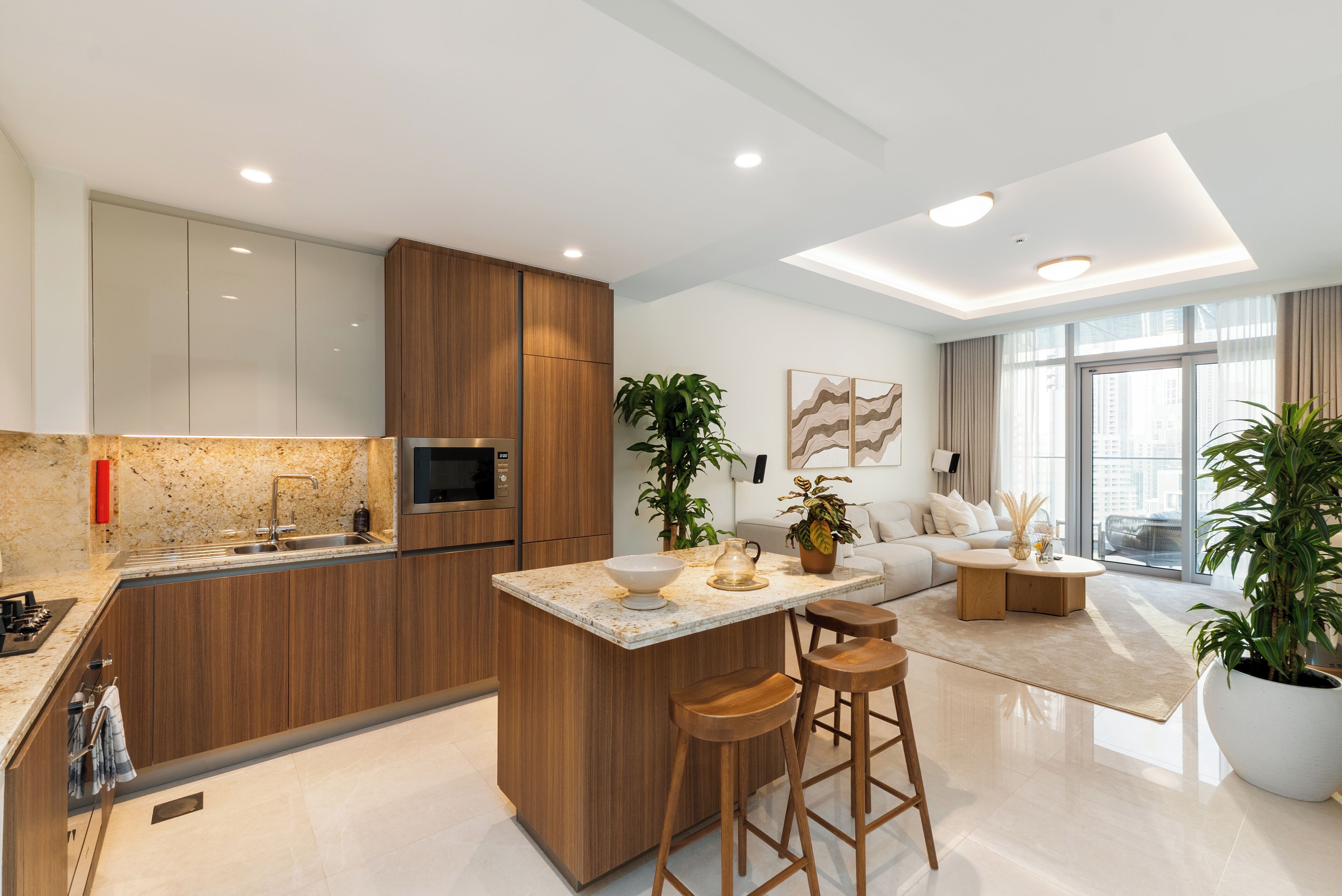 Deluxe Apartment, Balcony, City View | Private kitchen