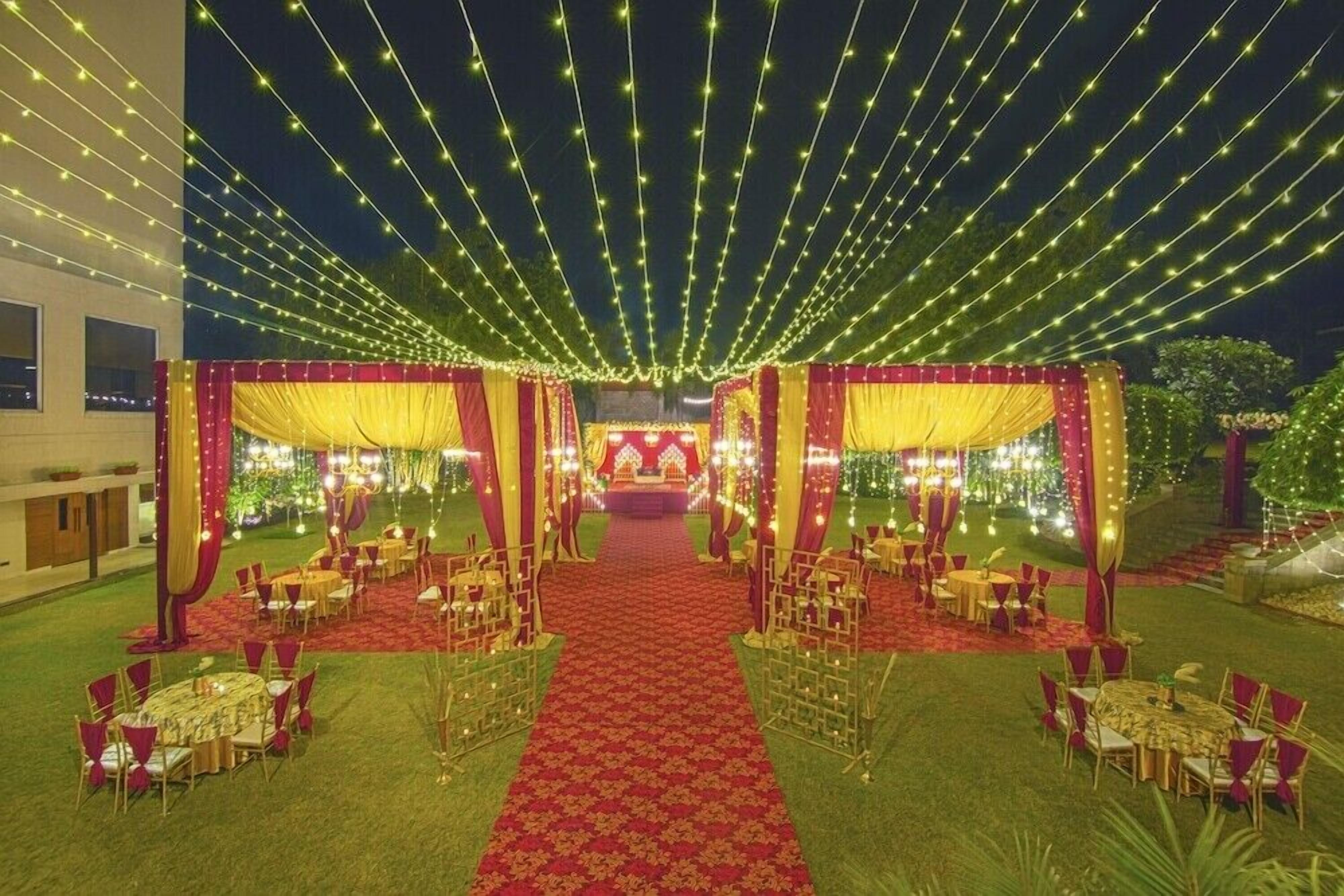 Outdoor banquet area
