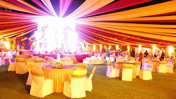 Outdoor banquet area