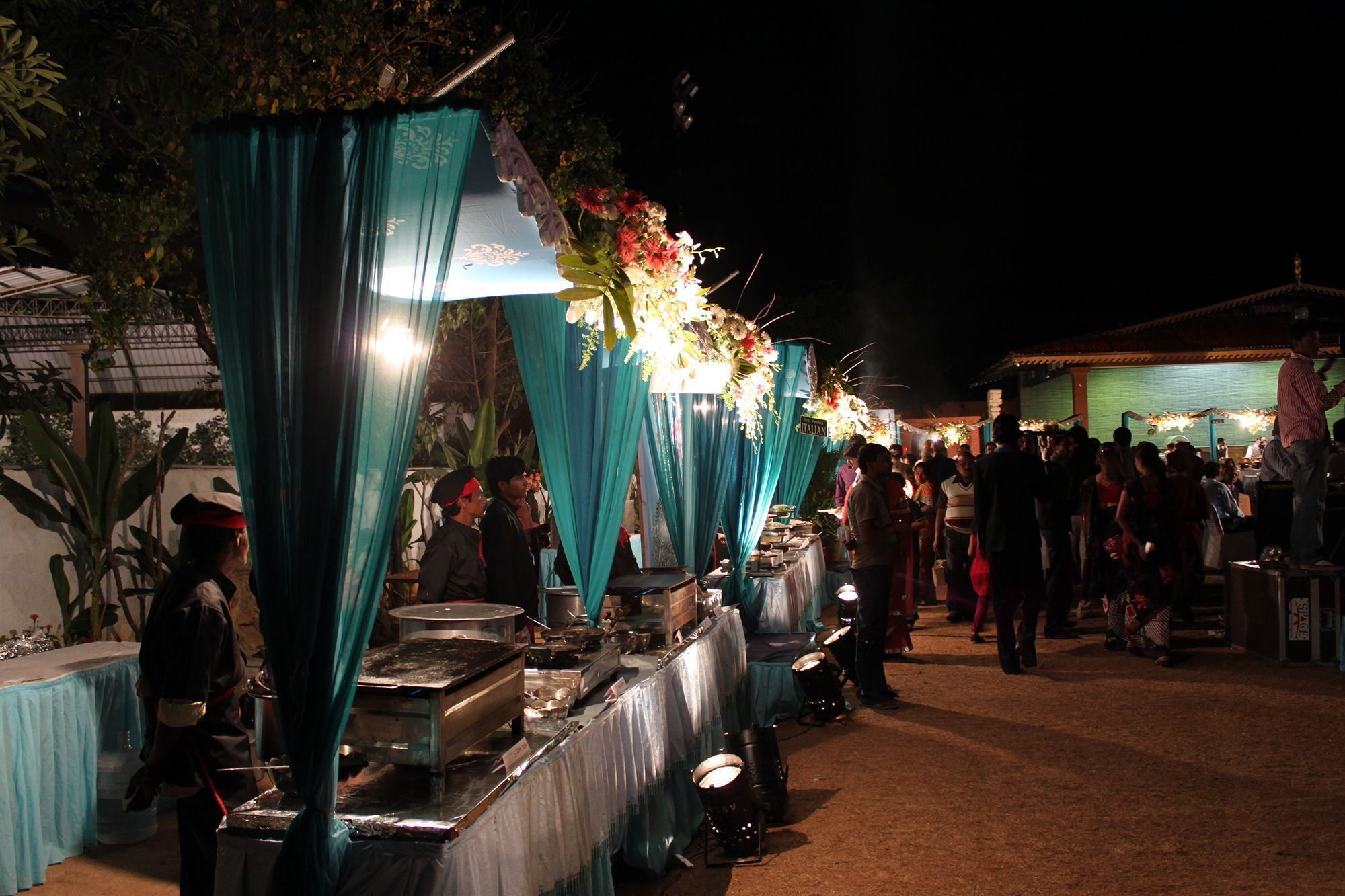 Outdoor banquet area