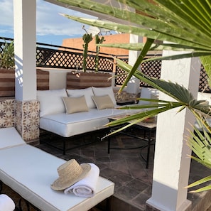 Terrace/patio - Riad Ajarif. 3-4 rooms for 6-9 people (Marrakech)