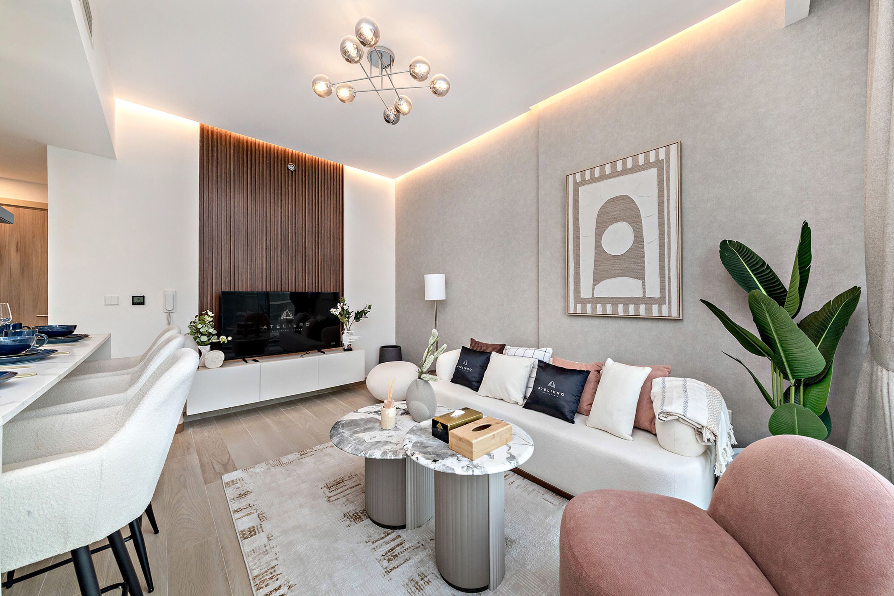 Appartement Premium, 1 chambre, balcon, vue ville | Coin séjour