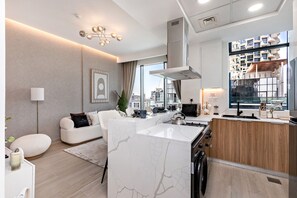 Premium Apartment, 1 Bedroom, Balcony, City View | Private kitchen - Wonderful 1BR Apartment at East Crest (Dubai)