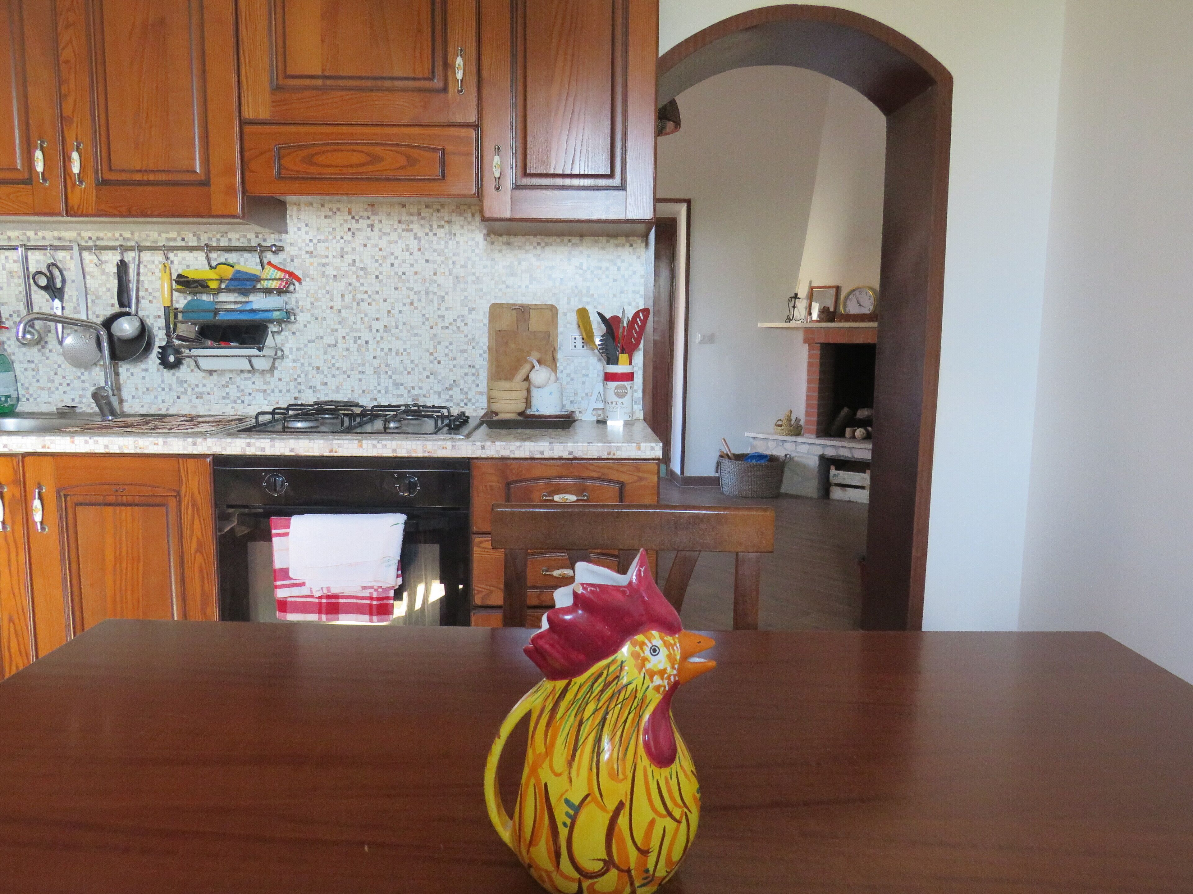 Fridge, oven, stovetop, coffee/tea maker