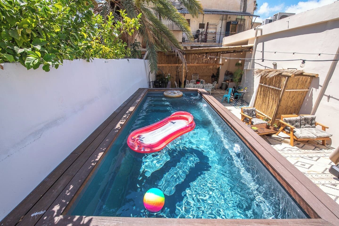 A heated pool