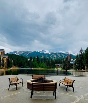Terrace/patio - Steps to Peak 9 • Downtown Breck • Hyatt 2BR w/ FP (Breckenridge)