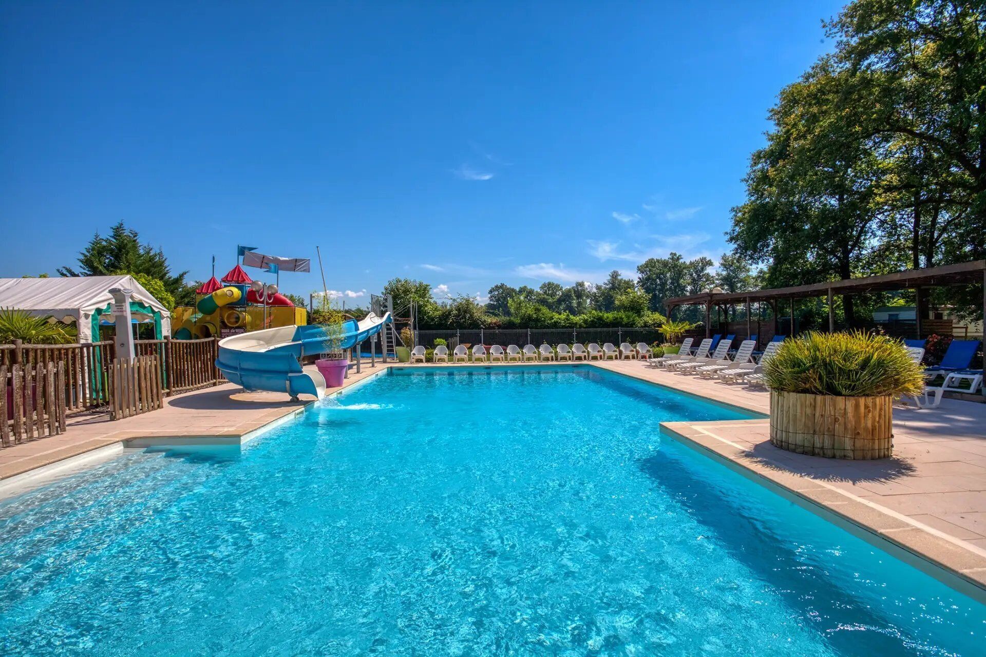 A heated pool