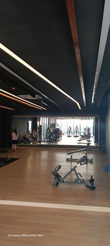 Cozy 1-bedroom studio in beautiful Nilai with AC and gym access