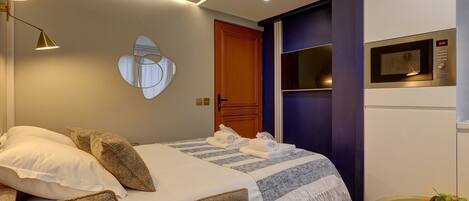 아파트 | 1 개의 침실, 노트북 작업 공간, 다리미/다리미판, 침대 시트