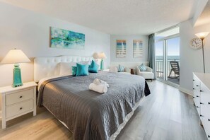 2 bedrooms, iron/ironing board, WiFi, bed sheets - NEW Baywatch Remodeled with Direct Oceanfront View (North Myrtle Beach)